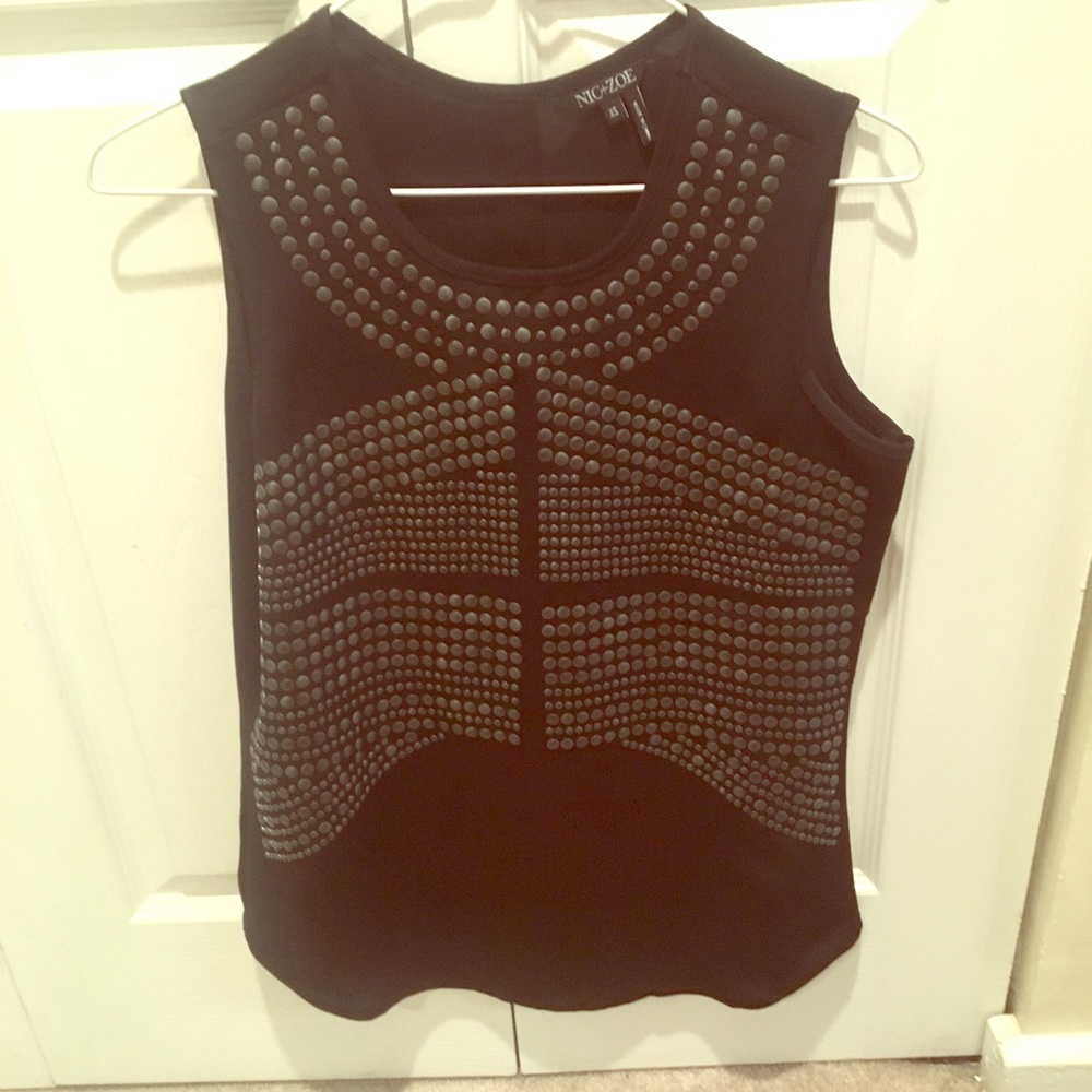 NIC+ZOE  Chiffon shirt with metal pattern